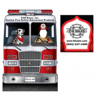 FIRE ENGINE WITH DALMATION PHOTO PROP